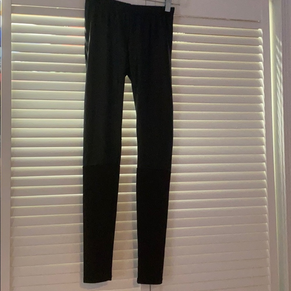 Black pleather leggings
